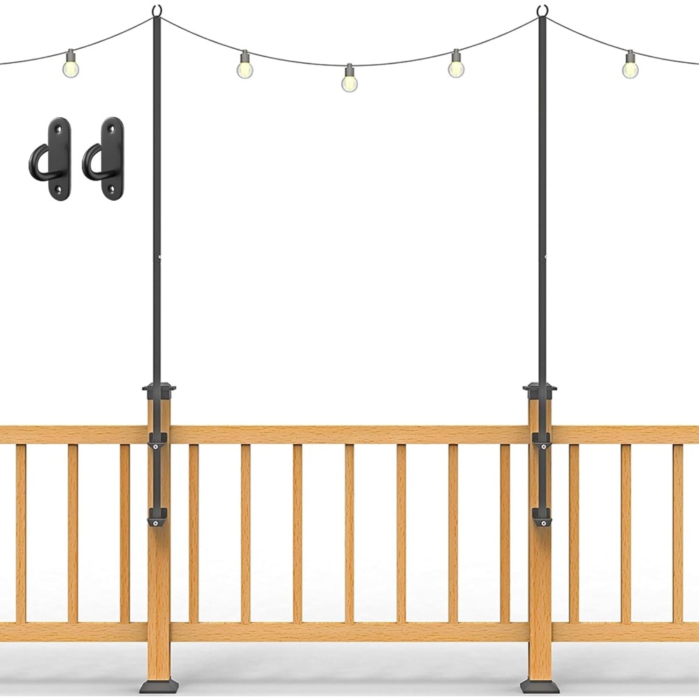 String Light Outdoor - Pacote de 2 postes de luz