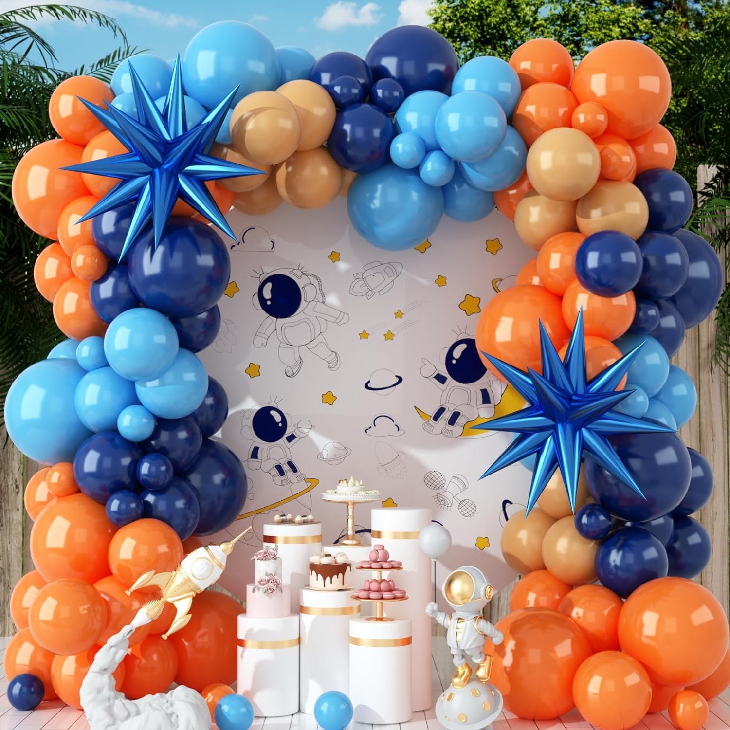 Orange Lighting Decor - Conjunto de balões de látex laranja