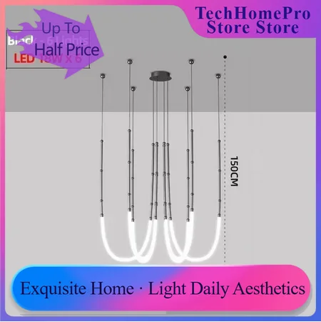 Decor Lighting Online - TechHPNordic Modern Art Line Luzes pendentes