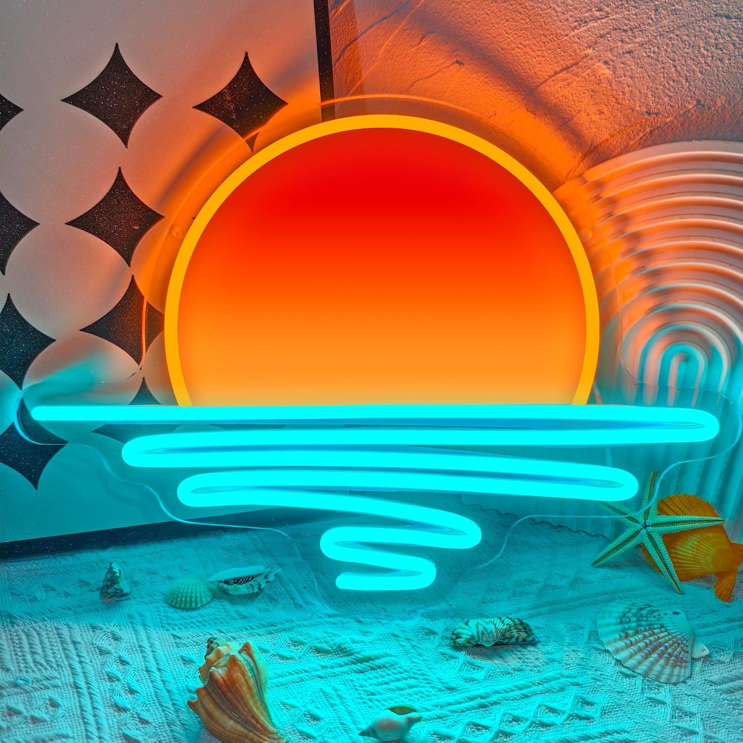 Lighting Decor Sunrise - Letreiro Neon Nascer do Sol e