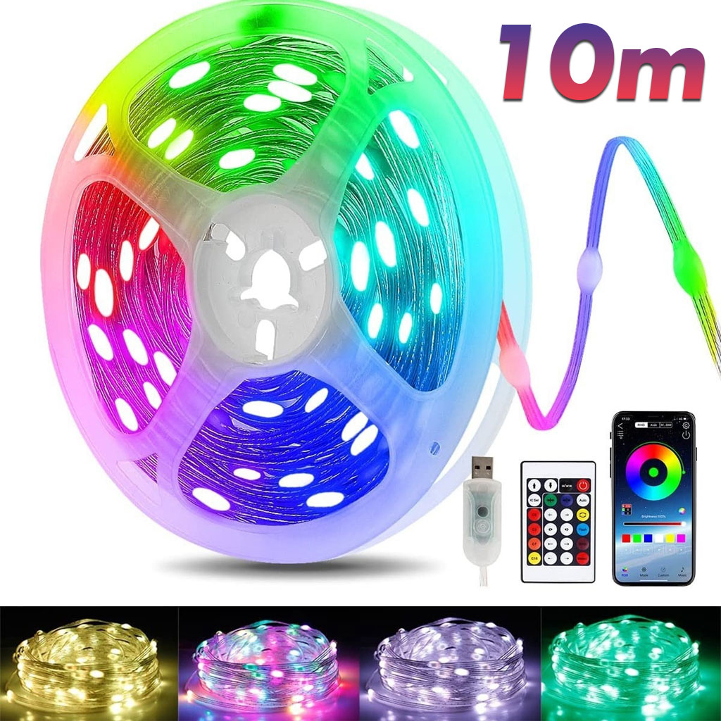 Decor Lighting Address - Luzes de Cordão LED Bluetooth USB