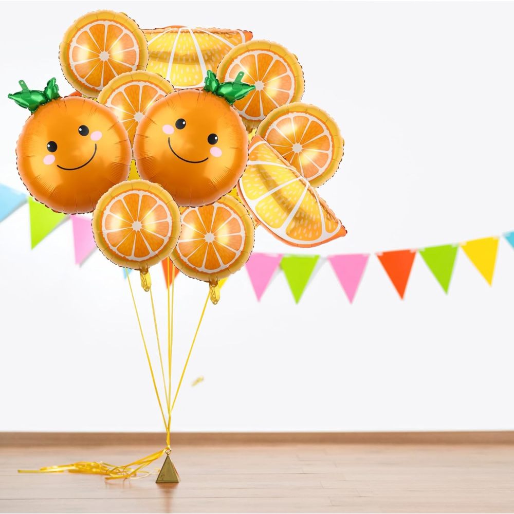 Orange Lighting Decor - Balões de frutas com fatias de
