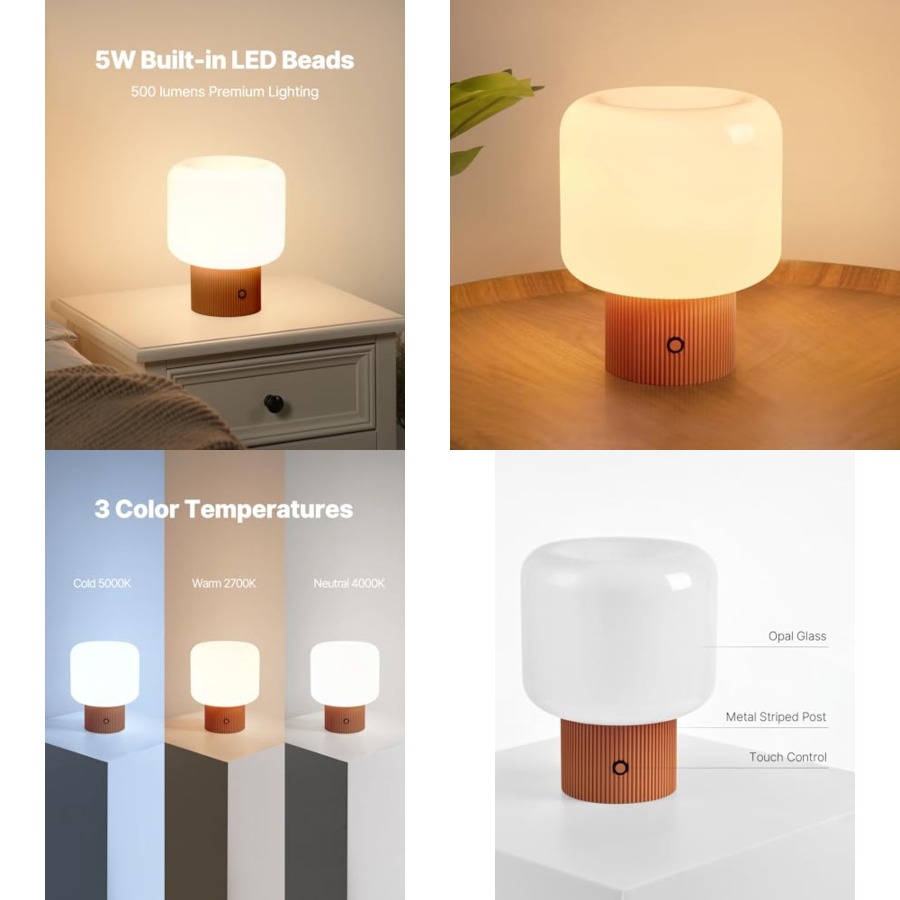 Mushroom Table Lamp - Luminária Halo Mushroom, Lâmpada de Mesa