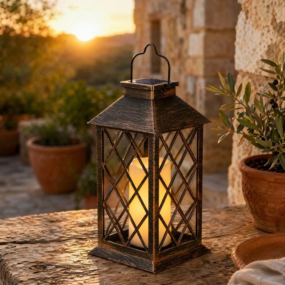 Yard Lighting Decor - Lanterna Solar Retrô, Lanterna Solar para