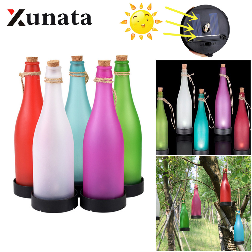 Lantern Paper Solar - Abajur suspenso com garrafa de vinho,