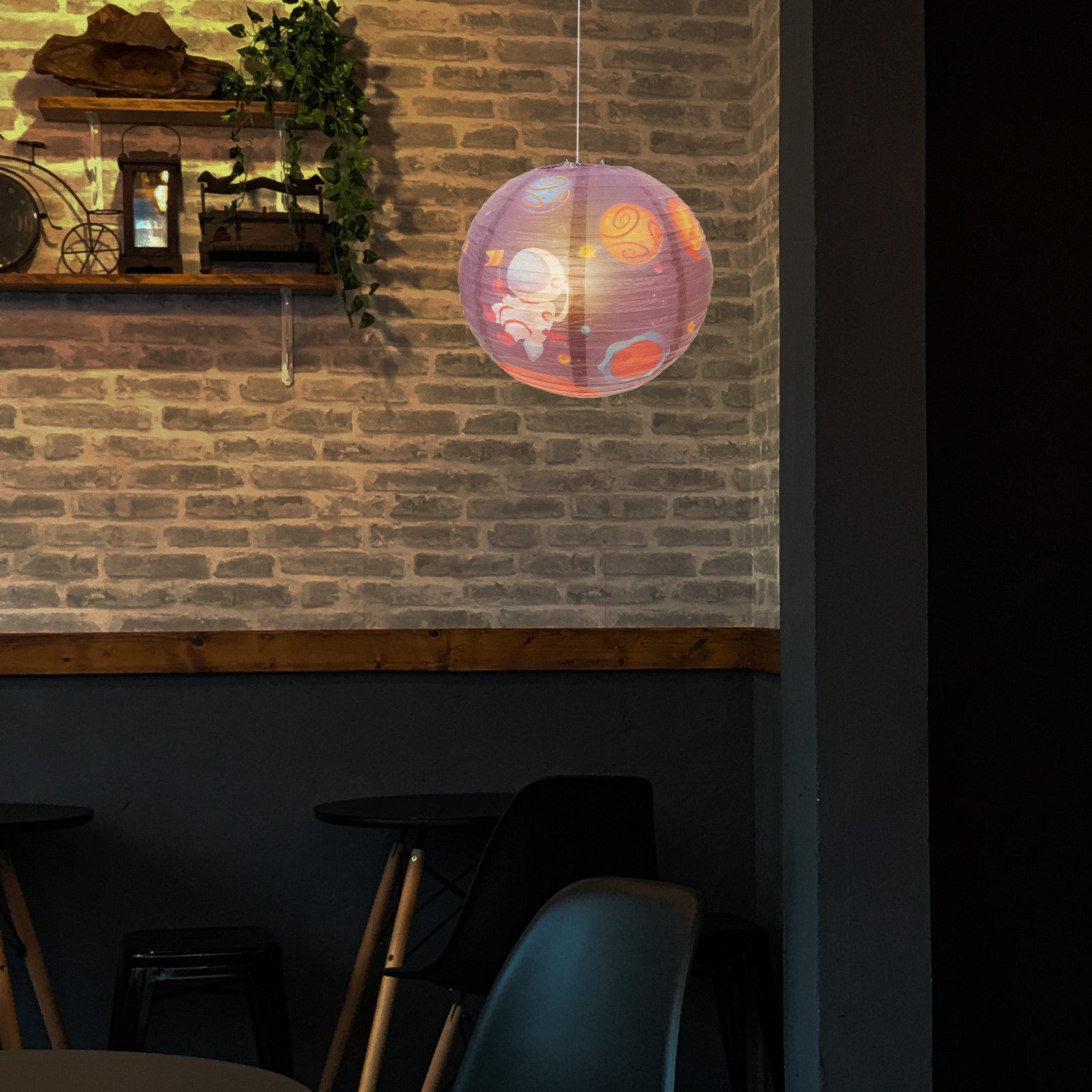 Lantern Paper Solar - Lanternas de papel com tema espacial,
