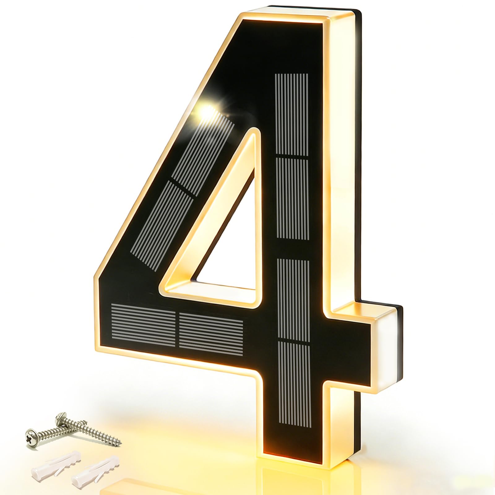 Decor Lighting Address - Placa de Endereço Solar LED Moderna