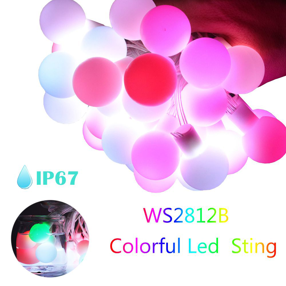 Ws2812b led bola redonda luzes - Decor Lighting Address avaliação e preço