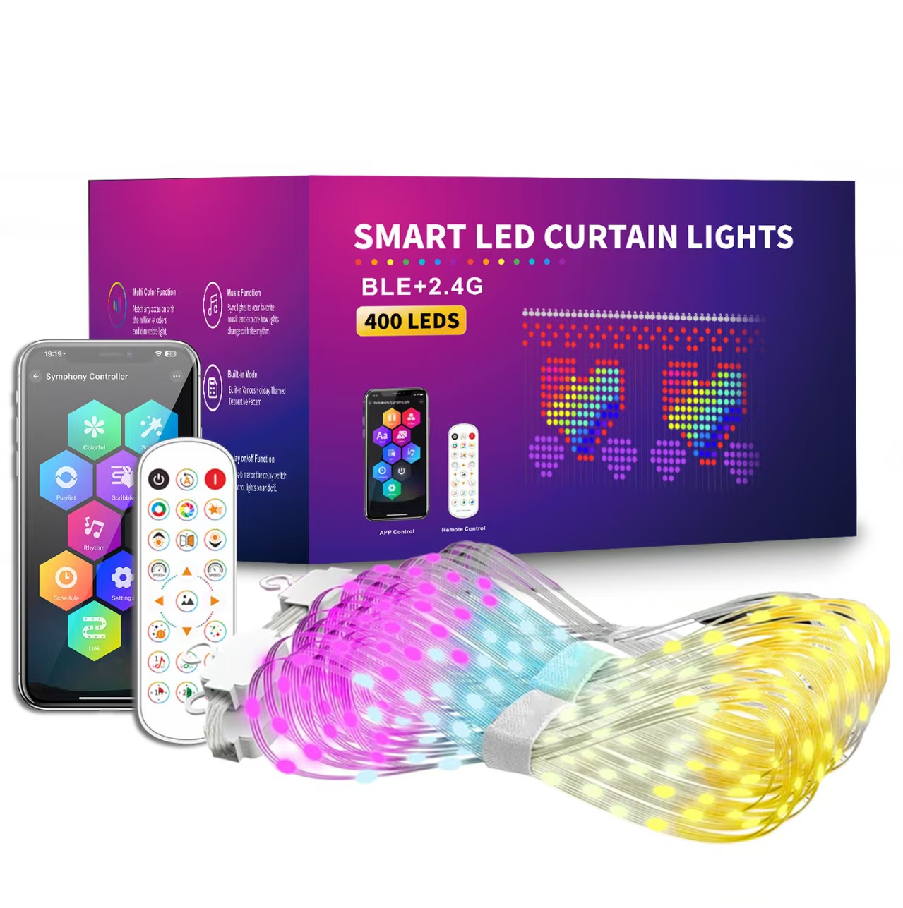 Luzes de natal bluetooth músic - Decor Lighting Address avaliação e preço