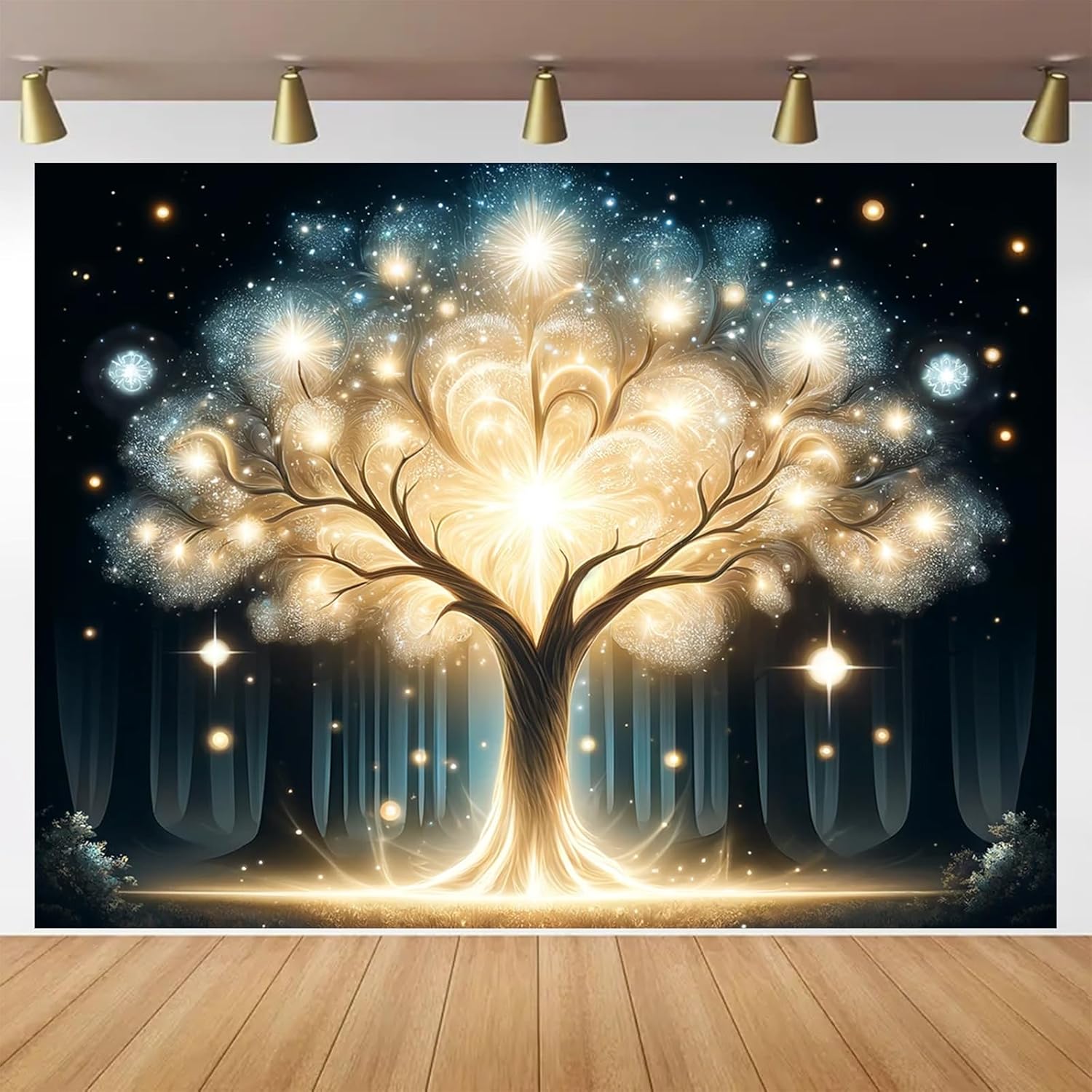 Árvore espírito brilhante uv l - Wall Decor Lighting Tree avaliação e preço