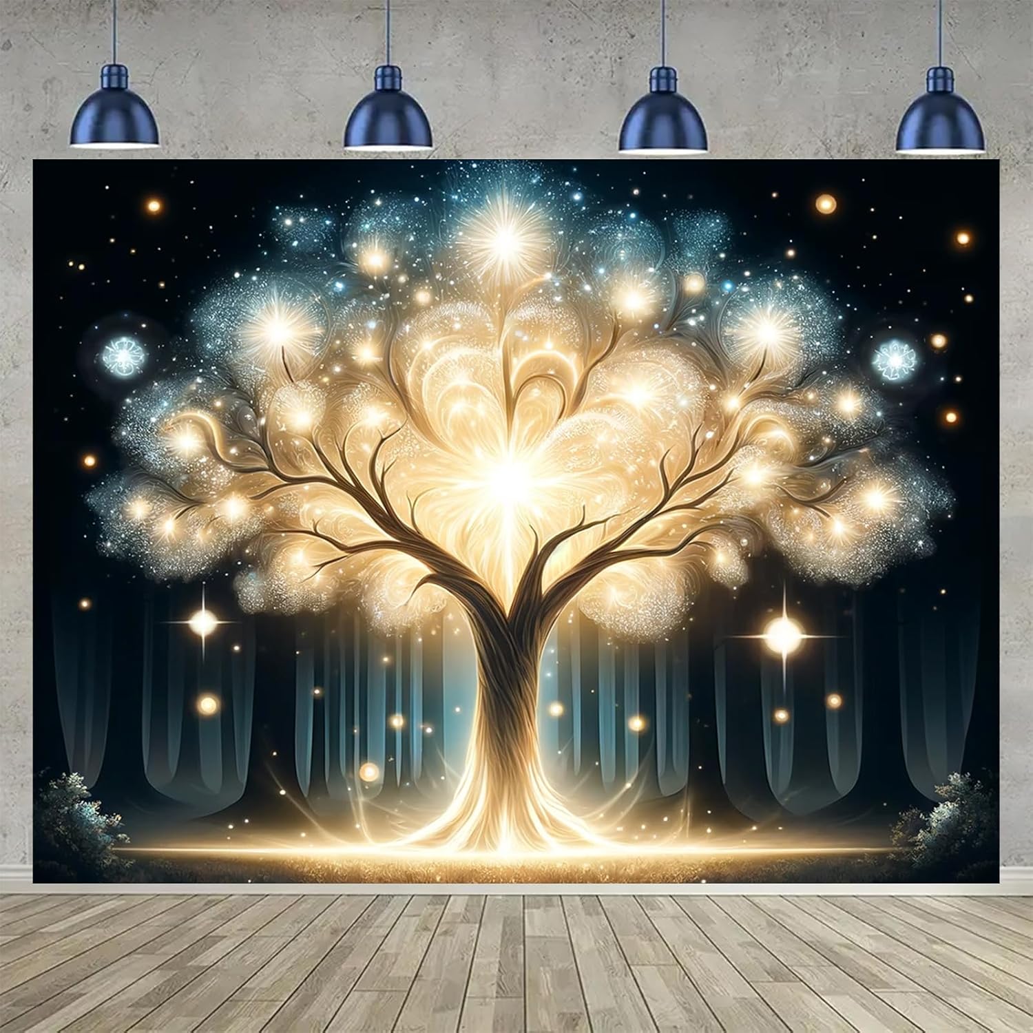 Árvore espírito brilhante uv l - Wall Decor Lighting Tree avaliação e preço