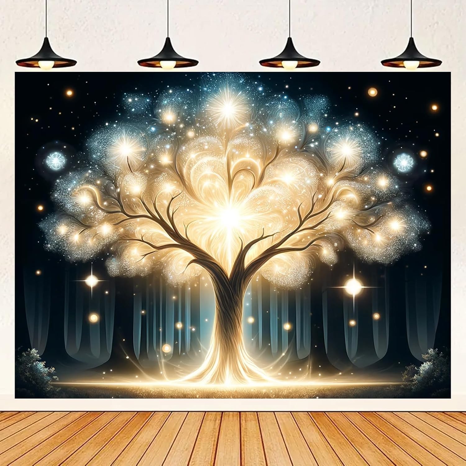 Árvore espírito brilhante uv l - Wall Decor Lighting Tree avaliação e preço