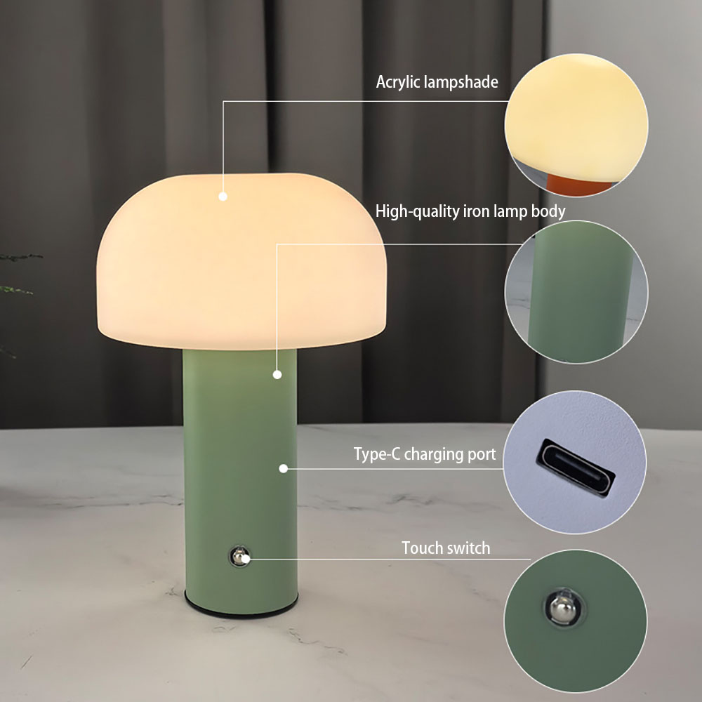 Nova lâmpada de cogumelo led l - Mushroom Table Lamp avaliação e preço