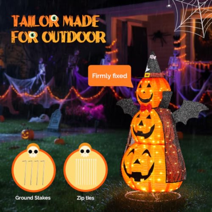 Decorações de Halloween para E - Orange Lighting Decor avaliação e preço
