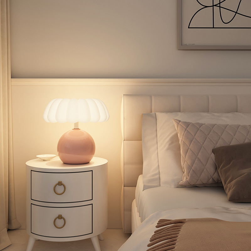 Estilo creme lâmpada de mesa c - Mushroom Table Lamp avaliação e preço