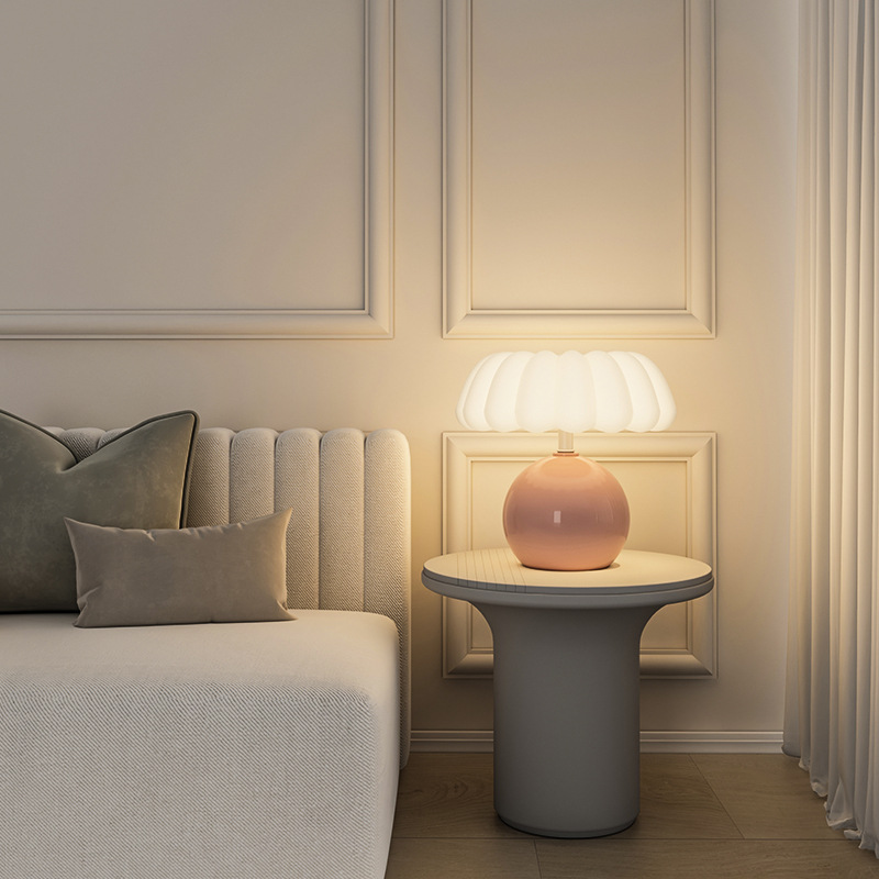 Estilo creme lâmpada de mesa c - Mushroom Table Lamp avaliação e preço