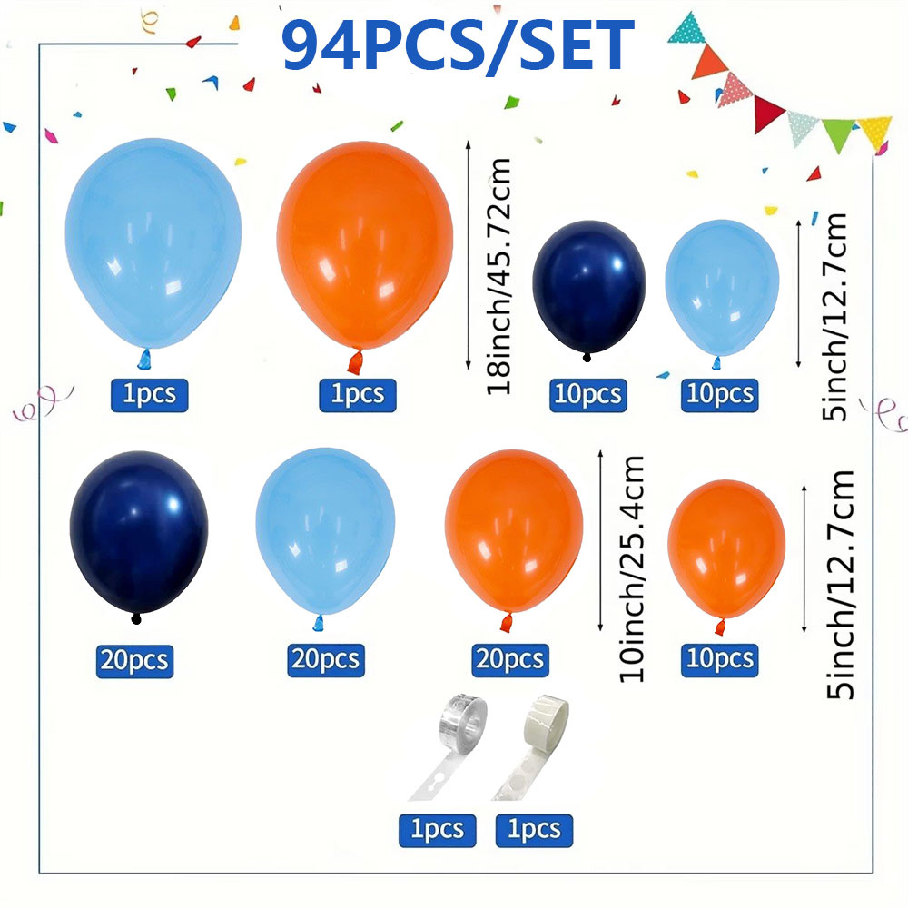 Kit de arco de balões azuis co - Orange Lighting Decor avaliação e preço