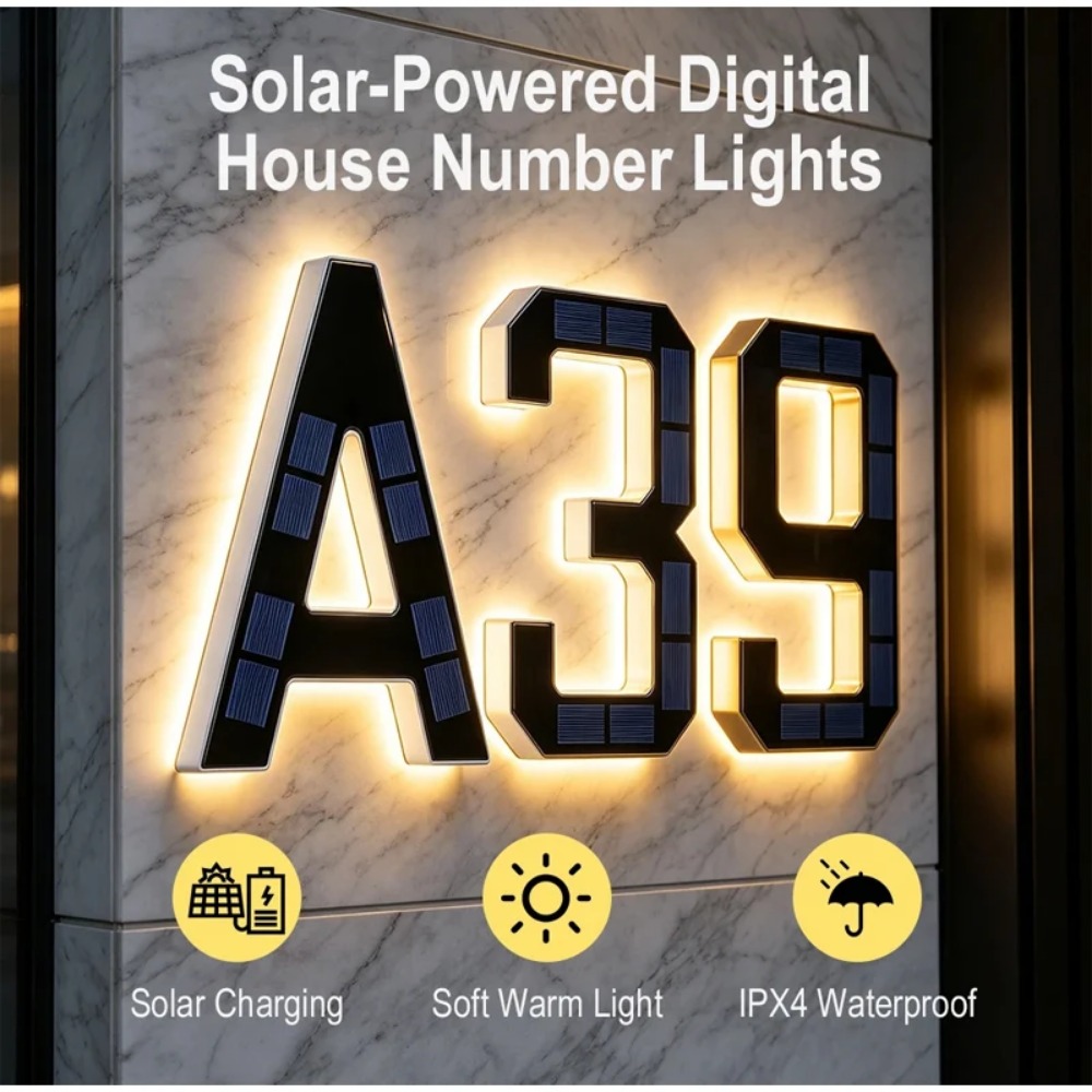 Luz de Número de Casa Solar à  - Decor Lighting Address avaliação e preço