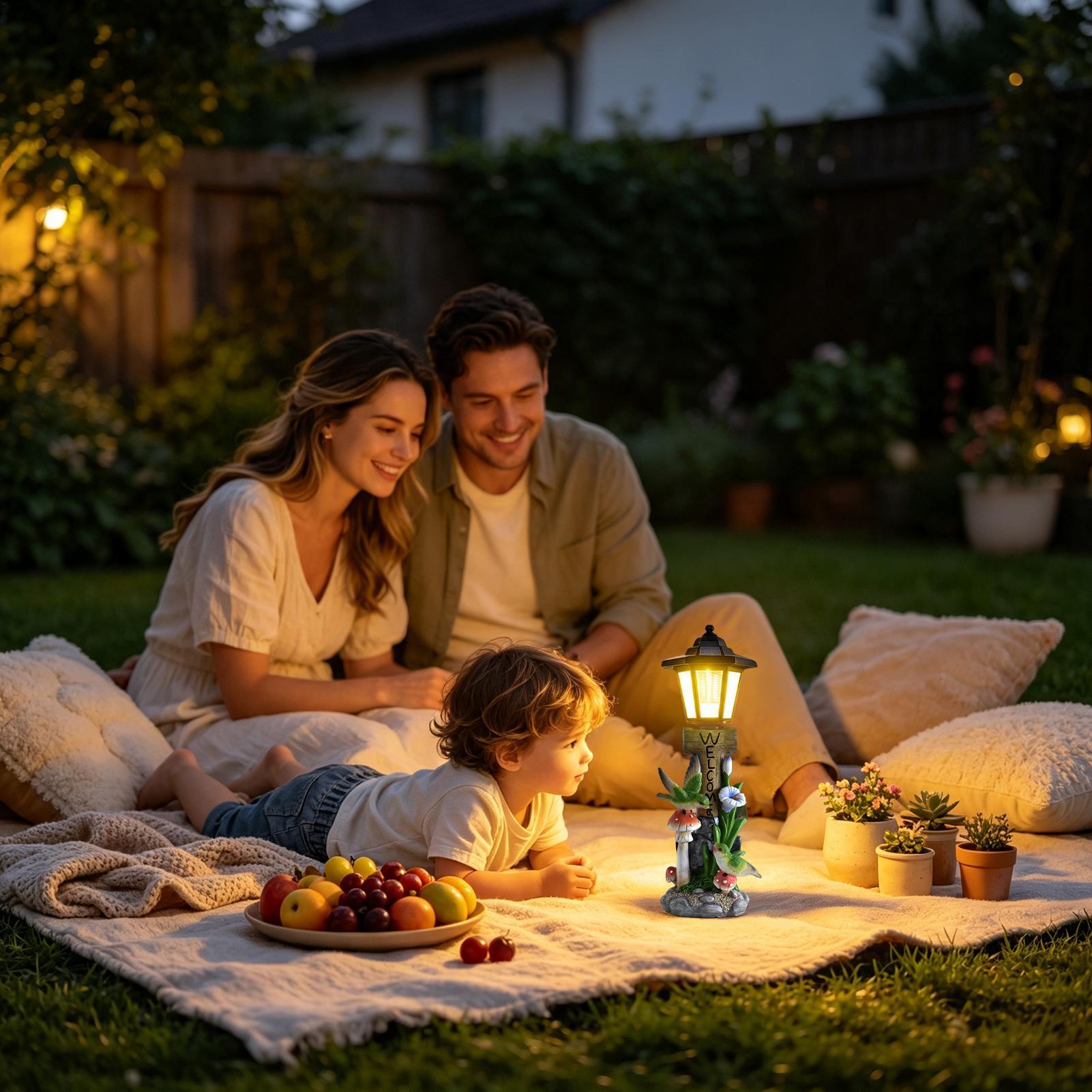 Estátua de luzes solares para  - Yard Lighting Decor avaliação e preço