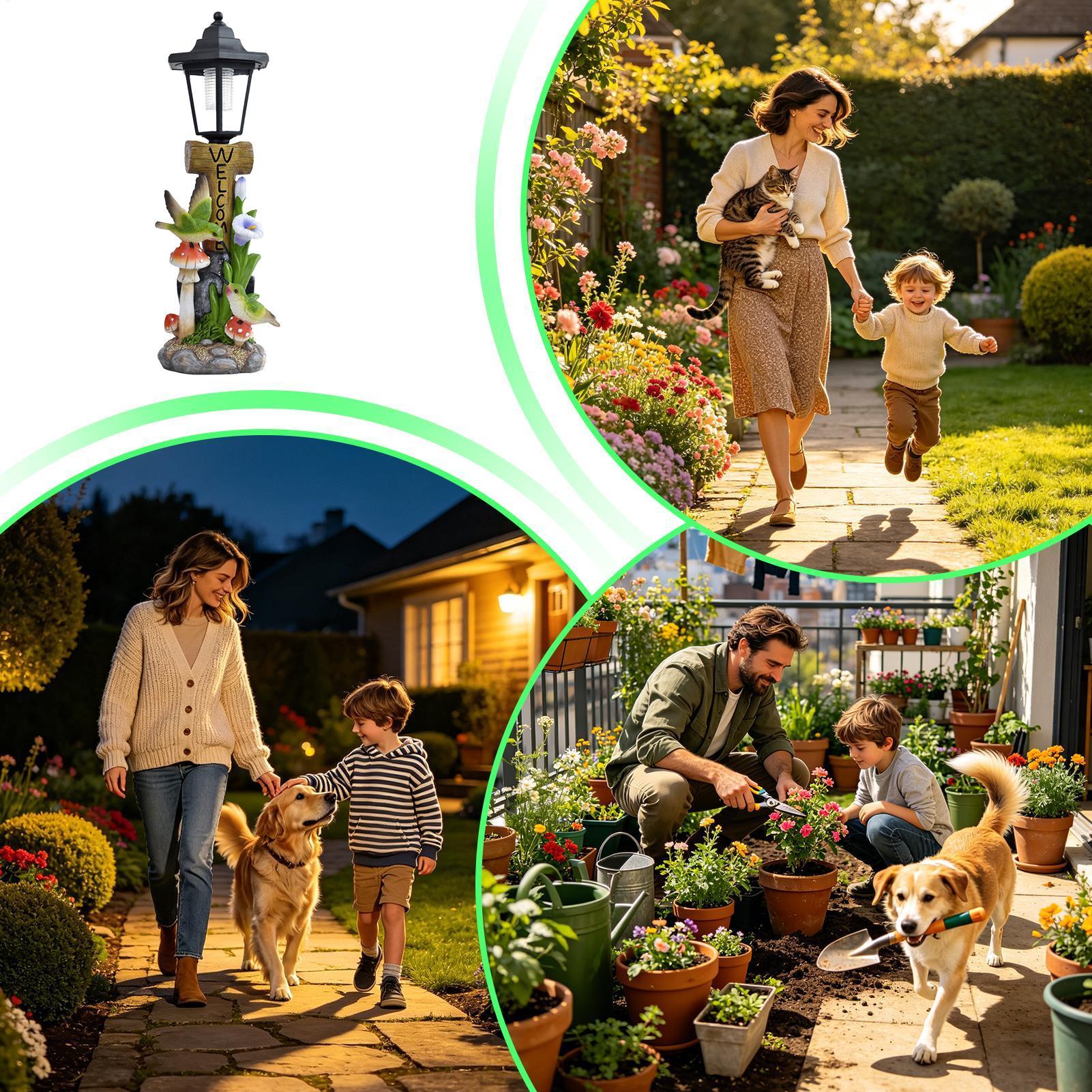 Estátua de luzes solares para  - Yard Lighting Decor avaliação e preço