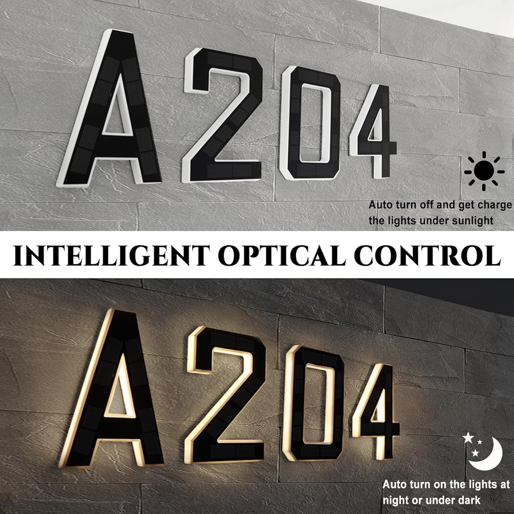 Luz solar de 12cm para número  - Decor Lighting Address avaliação e preço