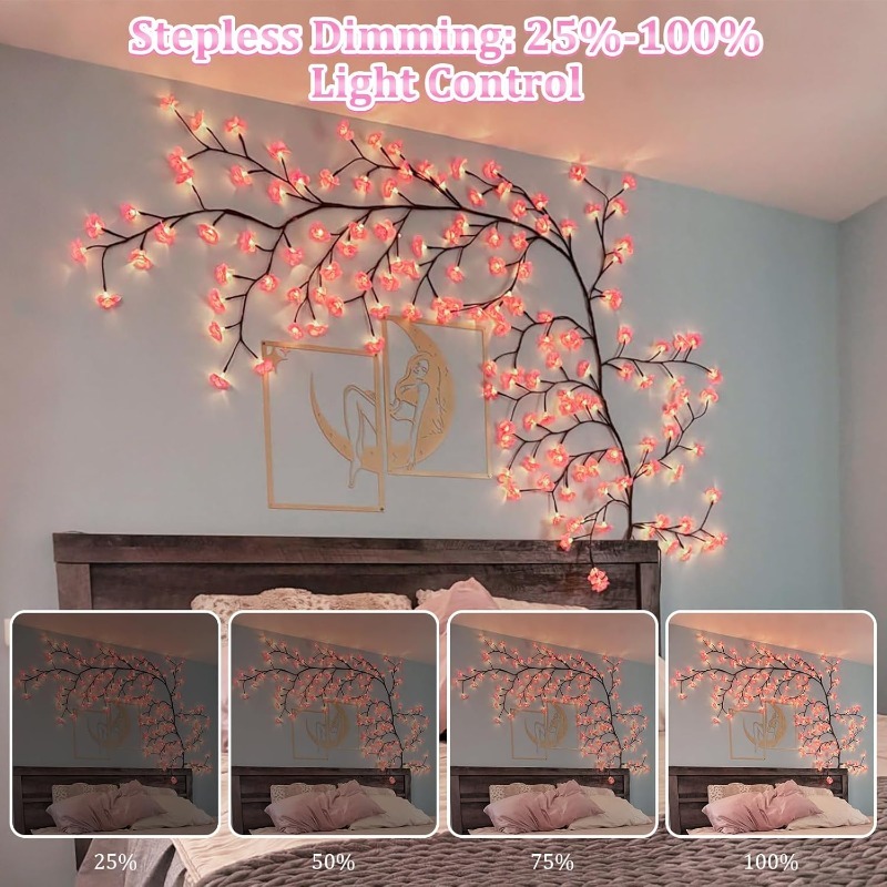 Led flor de cerejeira ramo de  - Wall Decor Lighting Tree avaliação e preço