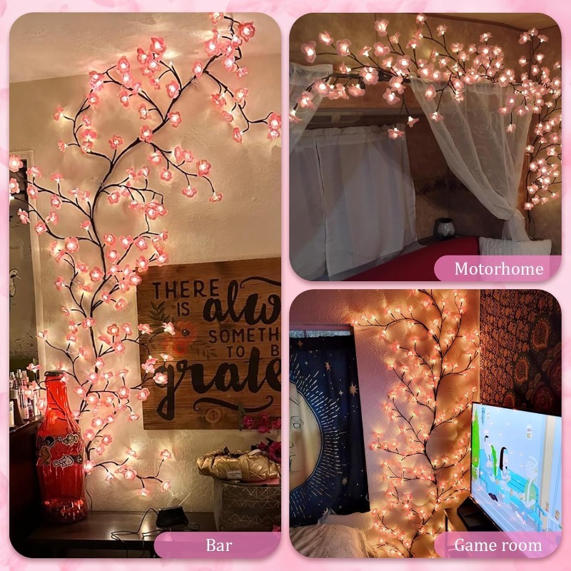 Led flor de cerejeira ramo de  - Wall Decor Lighting Tree avaliação e preço