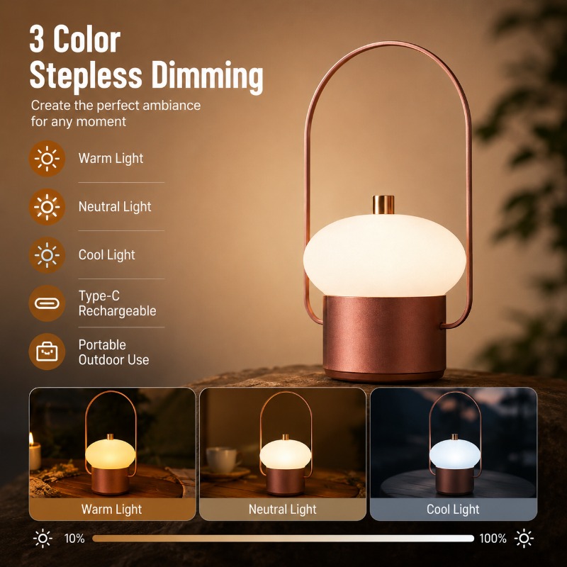 Luminária de Mesa Portátil Rec - Mushroom Table Lamp avaliação e preço