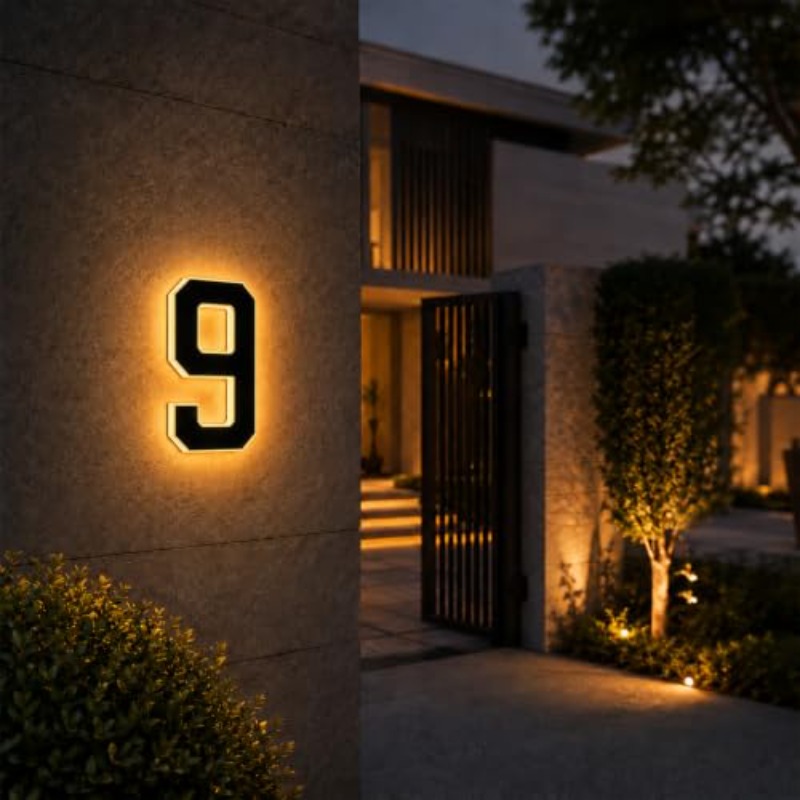 Luz de Número de Casa LED Sola - Decor Lighting Address avaliação e preço