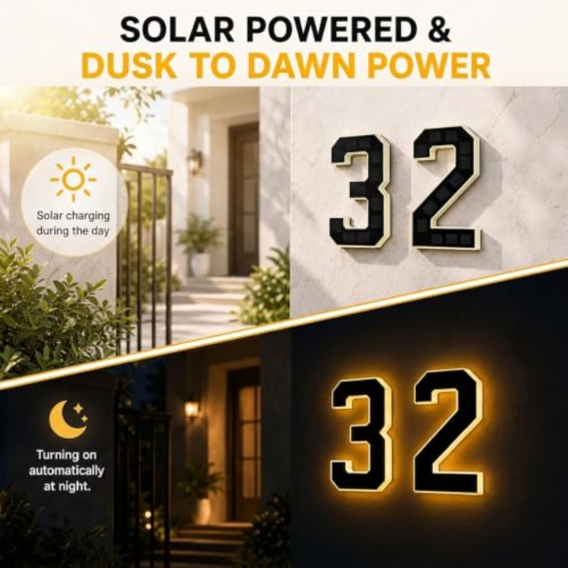 Luz de Número de Casa LED Sola - Decor Lighting Address avaliação e preço
