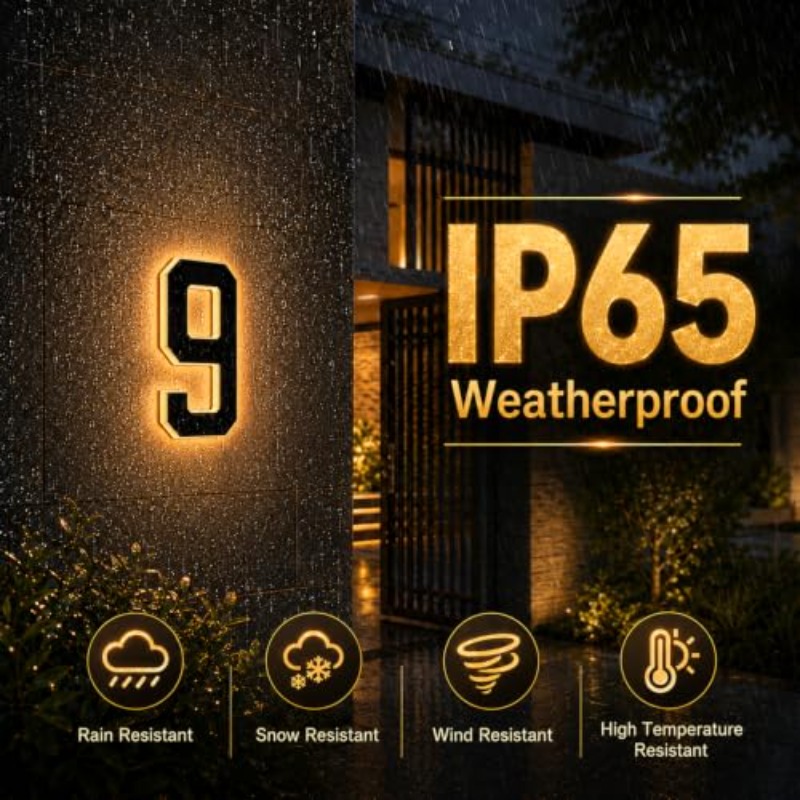 Luz de Número de Casa LED Sola - Decor Lighting Address avaliação e preço