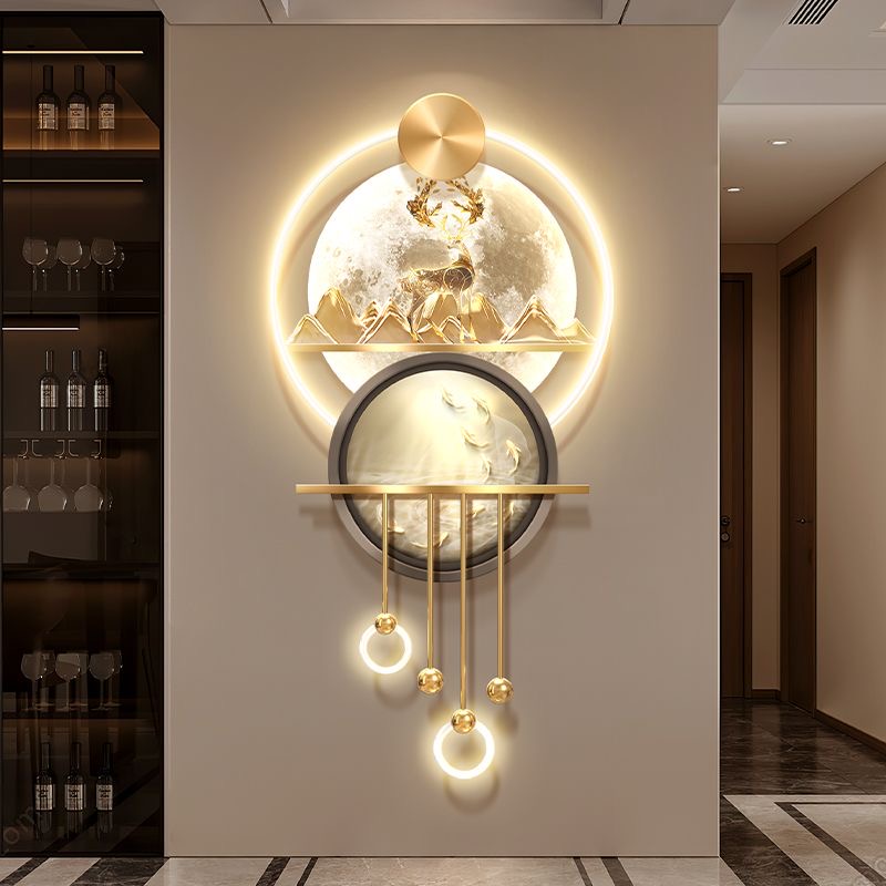 nq- Pintura Decorativa de Luxo - Wall Decor Lighting Tree avaliação e preço