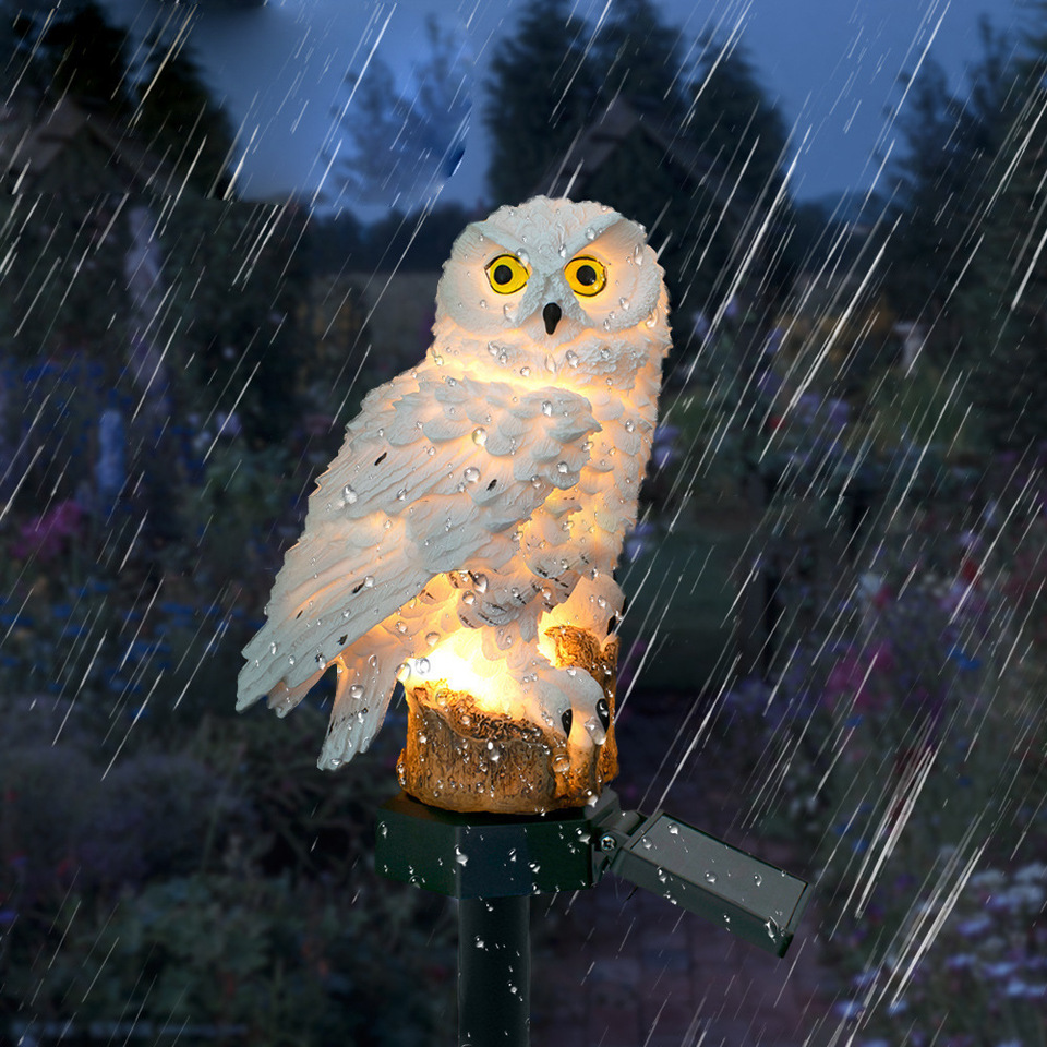 Estátua de Coruja Solar com Lu - Yard Lighting Decor avaliação e preço