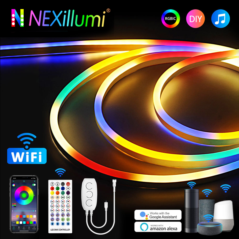Tuya wifi neon rgbic led luzes - Decor Lighting Address avaliação e preço