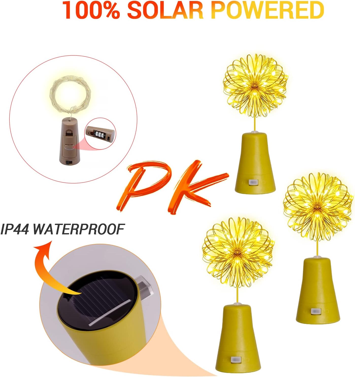 10/20leds solar garrafa de vin - Lantern Paper Solar avaliação e preço