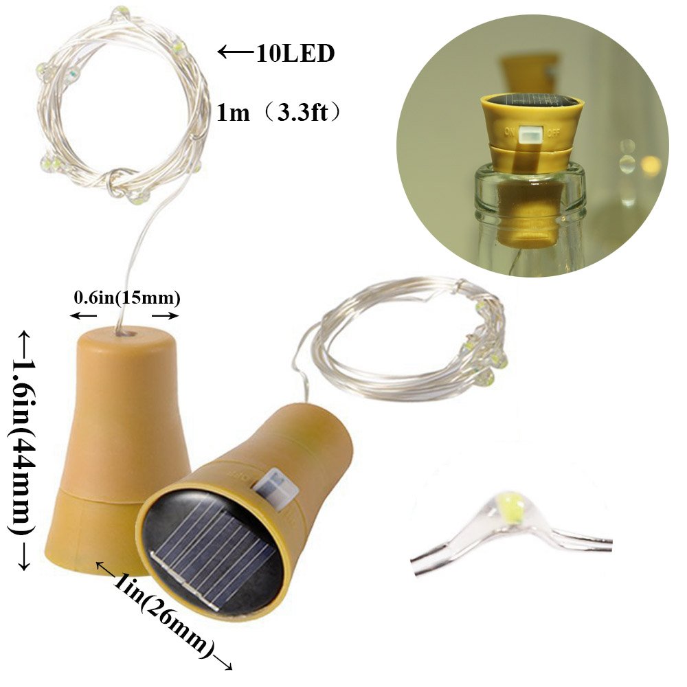 10/20leds solar garrafa de vin - Lantern Paper Solar avaliação e preço
