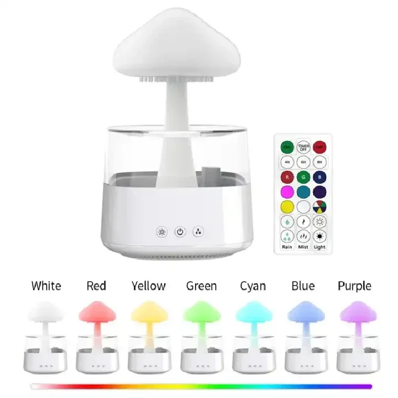 Umidificador Nuvem e Gotas de  - Mushroom Table Lamp avaliação e preço
