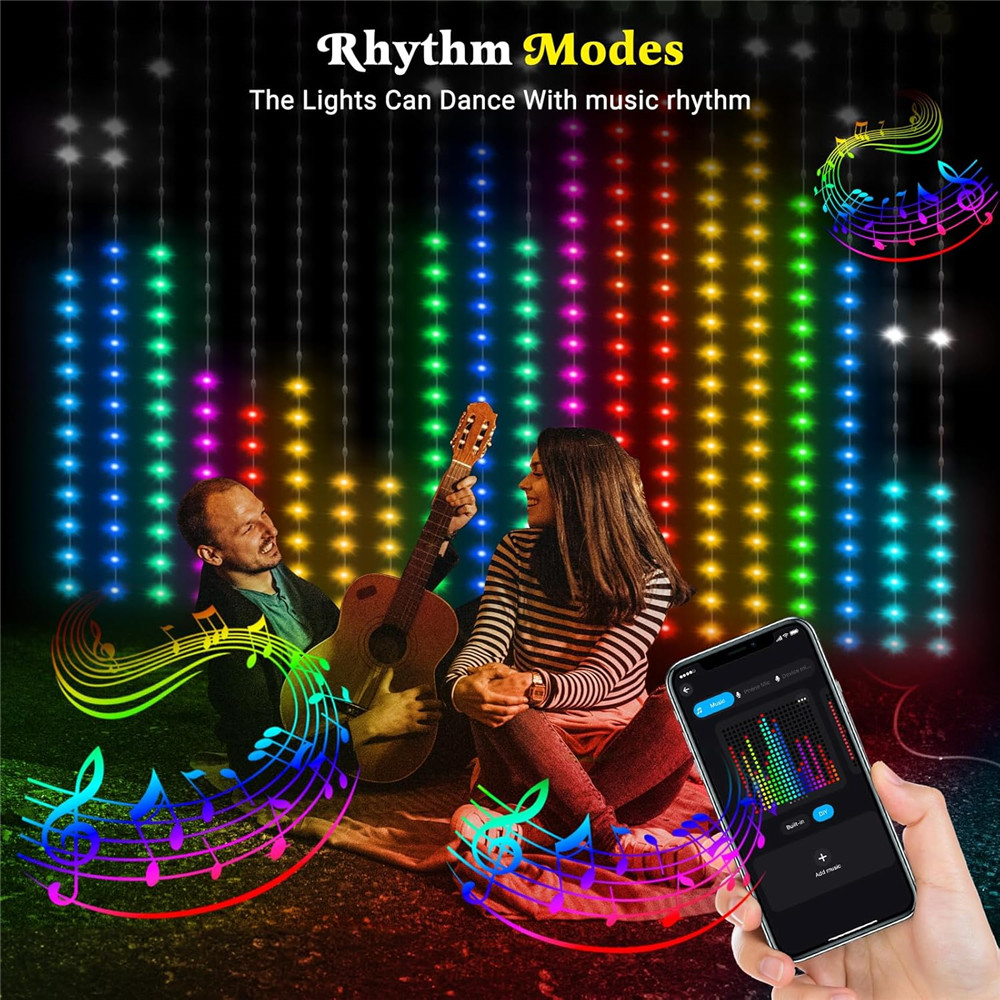 1/2 pçs 400led luzes de cortin - String Light Outdoor avaliação e preço