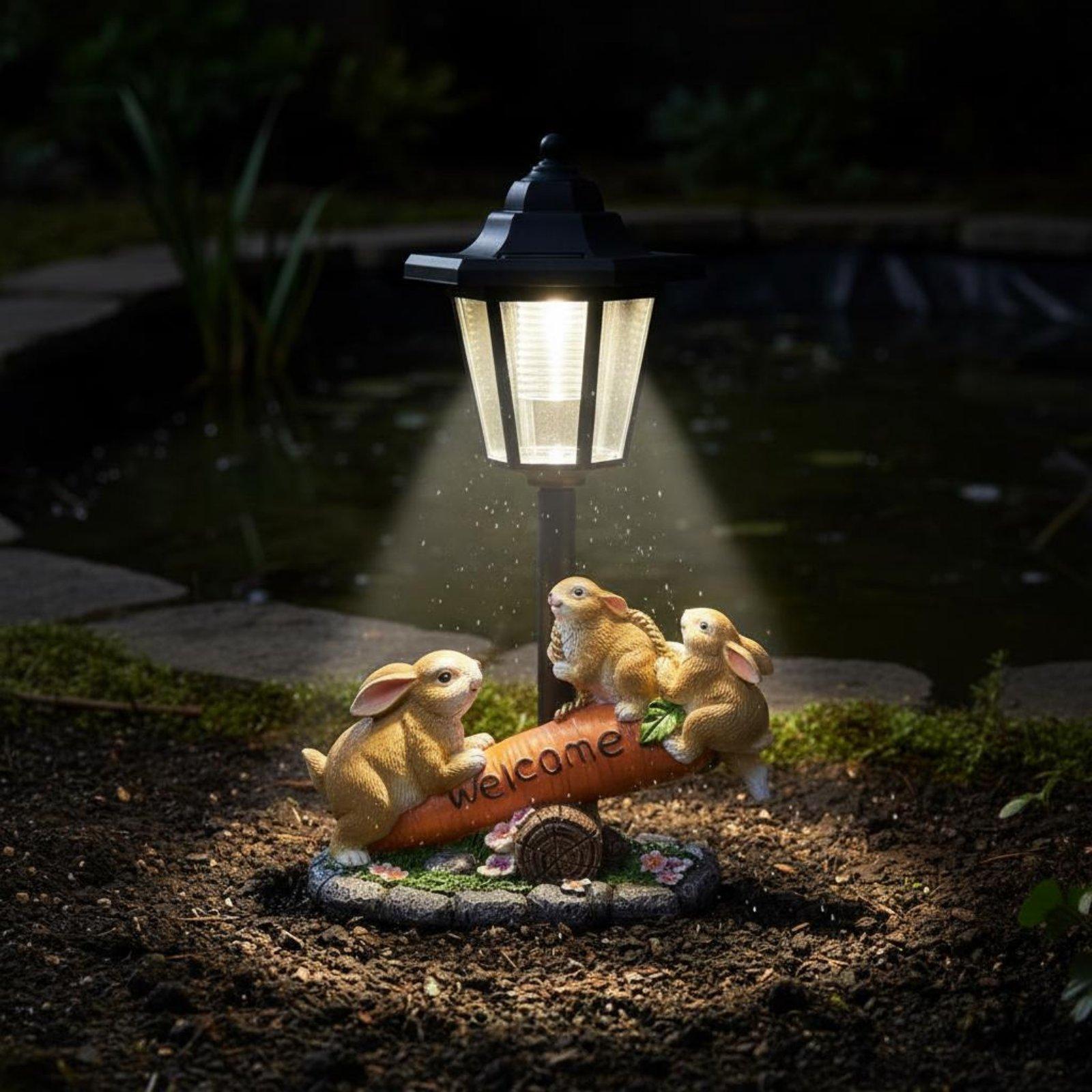Estátua de Coelho Solar Decora - Yard Lighting Decor avaliação e preço