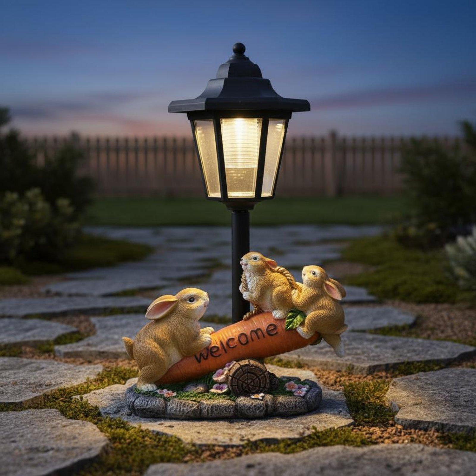 Estátua de Coelho Solar Decora - Yard Lighting Decor avaliação e preço