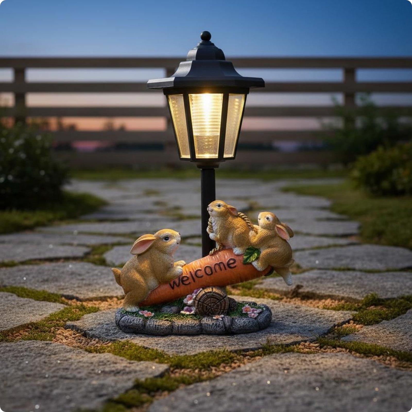 Estátua de Coelho Solar Decora - Yard Lighting Decor avaliação e preço