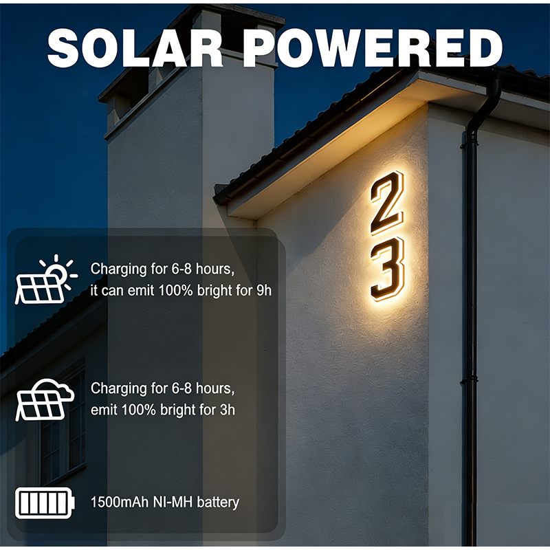 Luz Solar Externa para Número  - Decor Lighting Address avaliação e preço
