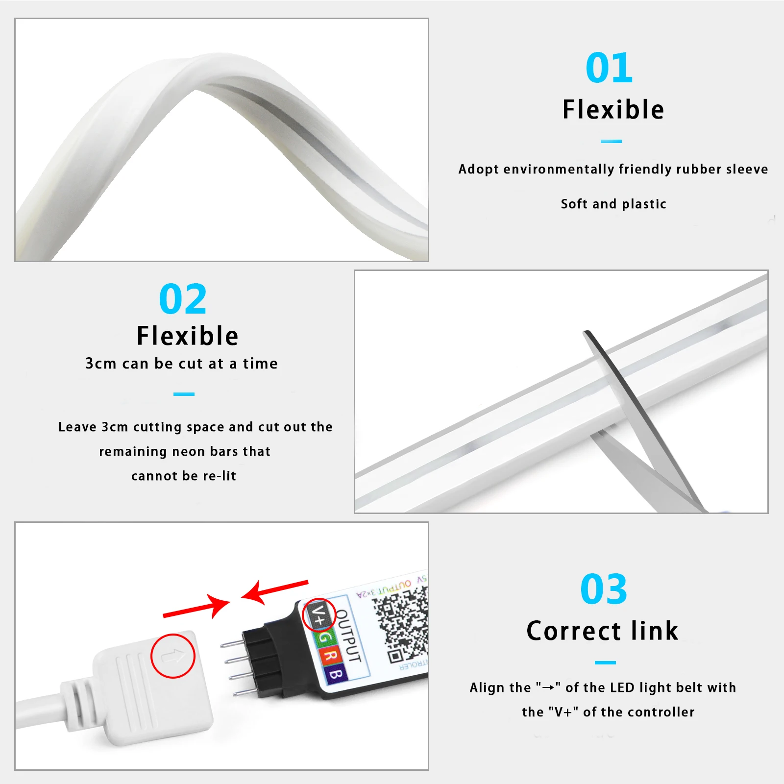 1-5m rgb led neon luz de tira  - Lighting Decoration Ideas avaliação e preço